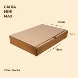 Caixa minimax 24X16X4 cm- envios correios - ecommerce - são Paulo - embalaease - caixa para correios - envios em caixa.- caixa para transporte