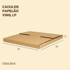 Caixa de Papelão Vinil LP 32x32x2 cm envios correios - ecommerce - são Paulo - embalaease - caixa para correios - envios em caixa.- caixa para transporte